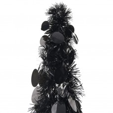 Mākslīgā ziemassvētku egle, saliekama, melna, 150 cm, pet