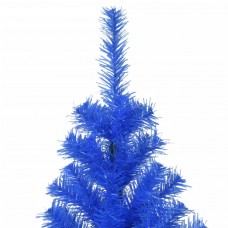 Mākslīgā ziemassvētku egle ar statīvu, zila, 210 cm, pvc