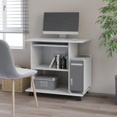 Datorgalds, balts, 80x50x75 cm, kokskaidu plātne
