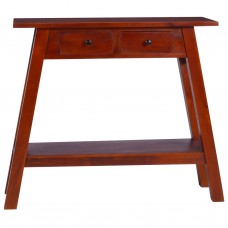 Konsoles galdiņš, 90x30x75 cm, brūns, masīvs sarkankoks
