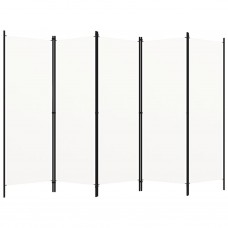 5-paneļu istabas aizslietnis, balts, 250x180 cm