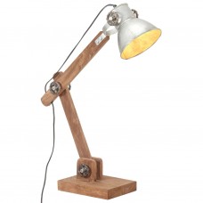 Galda lampa, industriāls dizains, sudrabaina, 58x18x90 cm, e27