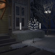 Ziemassvētku koks, 120 led, vēsi balta gaisma, ķirsis, 150 cm