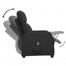 Masāžas krēsls, melna mākslīgā āda