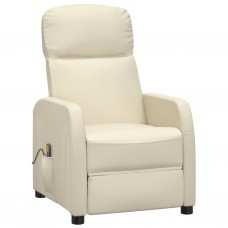 Masāžas krēsls, krēmbalta mākslīgā āda