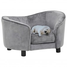 Dīvāns suņiem, pelēks, 69x49x40 cm, plīšs