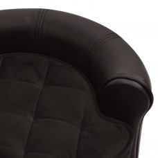 Suņu dīvāns, brūns, 48x48x32 cm, plīšs, mākslīgā āda