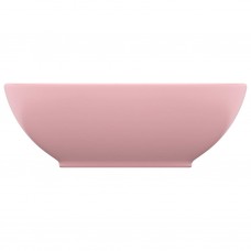 Izlietne, ovāla forma, 40x33 cm, matēta rozā keramika