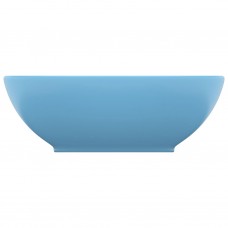 Izlietne, ovāla forma, 40x33 cm, matēta gaiši zila keramika