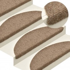 Kāpņu paklāji, 15 gab., pašlīmējoši, 65x21x4 cm, krēmkrāsa