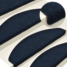 Kāpņu paklāji, 15 gab., pašlīmējoši, 56x17x3 cm, zili