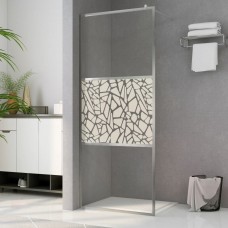 Dušas siena, esg stikls ar akmeņu dizainu, 115x195 cm