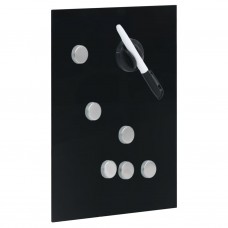 Atslēgu skapītis ar magnētisku tāfeli, melns, 30x20x5,5 cm