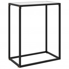 Konsoles galdiņš, balts, 60x35x75 cm, rūdīts stikls