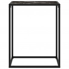 Konsoles galdiņš, melns, 60x35x75 cm, rūdīts stikls