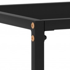 Konsoles galdiņš, melns, 120x35x75 cm, rūdīts stikls