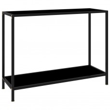 Konsoles galdiņš, melns, 100x35x75 cm, rūdīts stikls