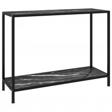 Konsoles galdiņš, melns, 100x35x75 cm, rūdīts stikls