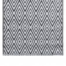 Āra paklājs, 160x230 cm, balts un melns pp