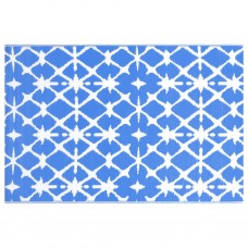Āra paklājs, 120x180 cm, zils un balts pp
