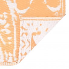 Āra paklājs, 80x150 cm, oranžs un balts pp