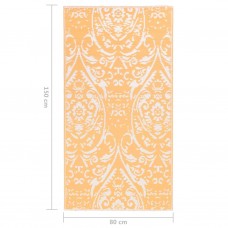 Āra paklājs, 80x150 cm, oranžs un balts pp