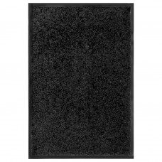 Durvju paklājs, mazgājams, melns, 40x60 cm