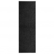 Durvju paklājs, mazgājams, melns, 60x180 cm