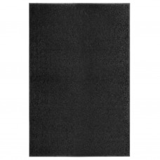 Durvju paklājs, mazgājams, melns, 120x180 cm