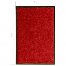 Durvju paklājs, mazgājams, sarkans, 40x60 cm