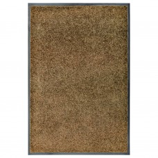 Durvju paklājs, mazgājams, brūns, 60x90 cm