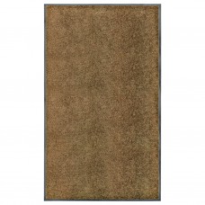 Durvju paklājs, mazgājams, brūns, 90x150 cm