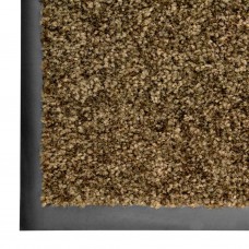 Durvju paklājs, mazgājams, brūns, 90x150 cm