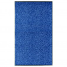 Durvju paklājs, mazgājams, zils, 90x150 cm