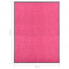 Durvju paklājs, mazgājams, rozā, 90x120 cm