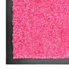 Durvju paklājs, mazgājams, rozā, 90x150 cm