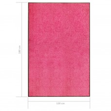 Durvju paklājs, mazgājams, rozā, 120x180 cm