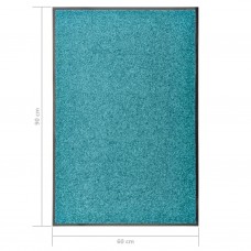 Durvju paklājs, mazgājams, ciānkrāsā, 60x90 cm