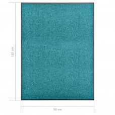 Durvju paklājs, mazgājams, ciānkrāsā, 90x120 cm