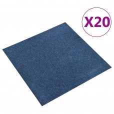 Paklājflīzes, 20 gab., 5 m², 50x50 cm, tumši zilas