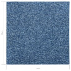 Paklājflīzes, 20 gab., 5 m², 50x50 cm, zilas