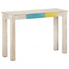 Konsoles galdiņš, balts, 115x35x77 cm, neapstrādāts mango koks