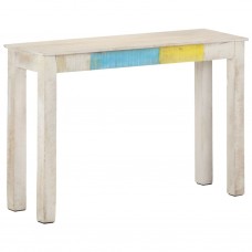 Konsoles galdiņš, balts, 115x35x77 cm, neapstrādāts mango koks