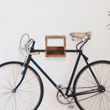 Sienas velosipēda turētājs, 35x25x25 cm, pārstrādāts masīvkoks
