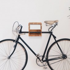 Sienas velosipēda turētājs, 35x25x25 cm, akācijas masīvkoks