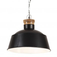 Griestu lampa, industriāls dizains, melna, 32 cm, e27