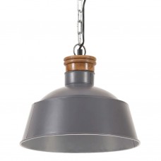 Griestu lampa, industriāls dizains, pelēka, 32 cm, e27