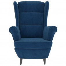Atpūtas krēsls, zils samts