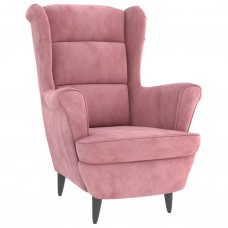 Atpūtas krēsls, rozā samts