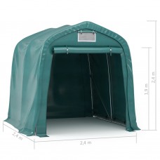 Garāžas telts, pvc, 2,4x2,4 m, zaļa